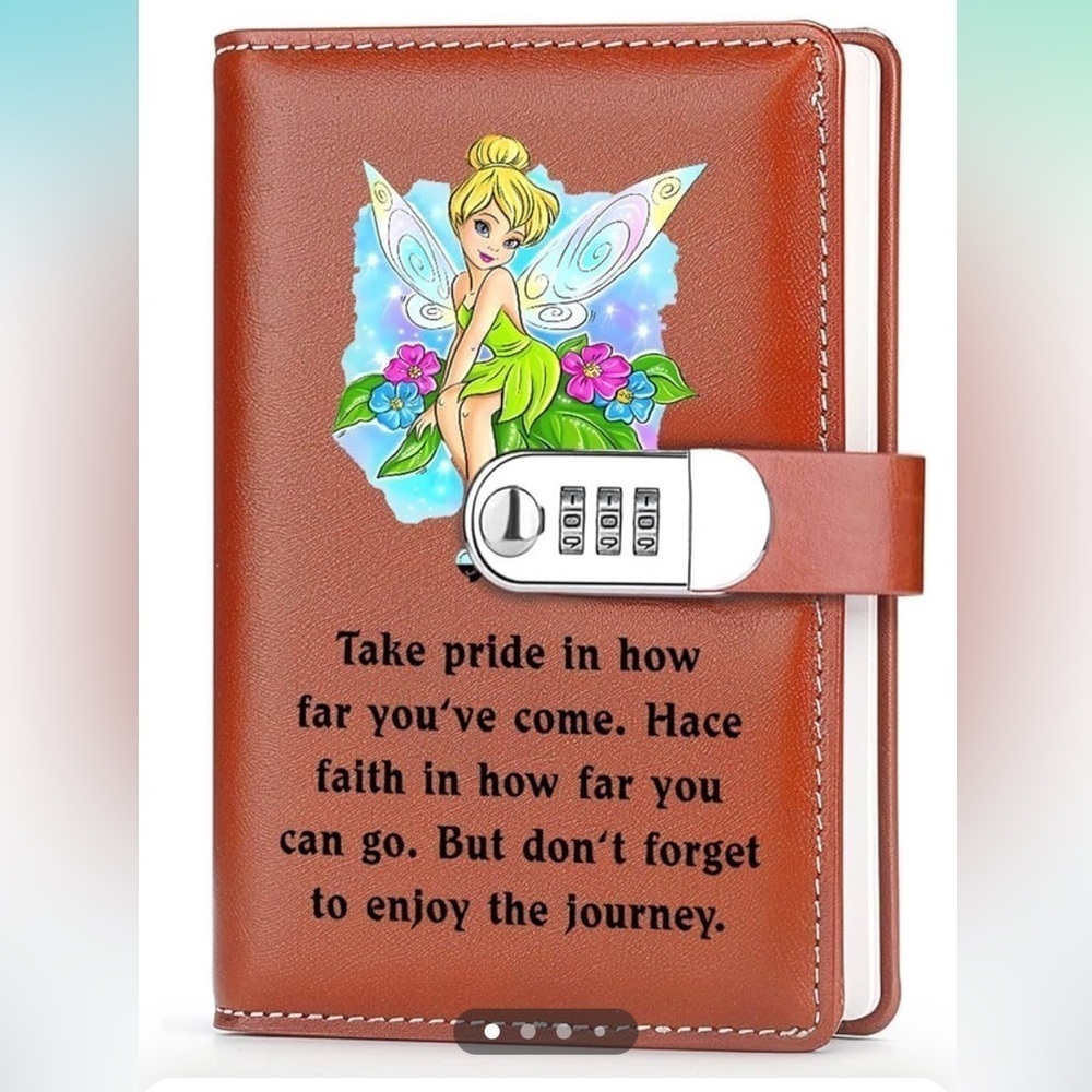 NWT Tinkerbell combination lock  notebook